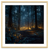 Enchanted Midnight Forest with Glowing Fireflies thumbnail