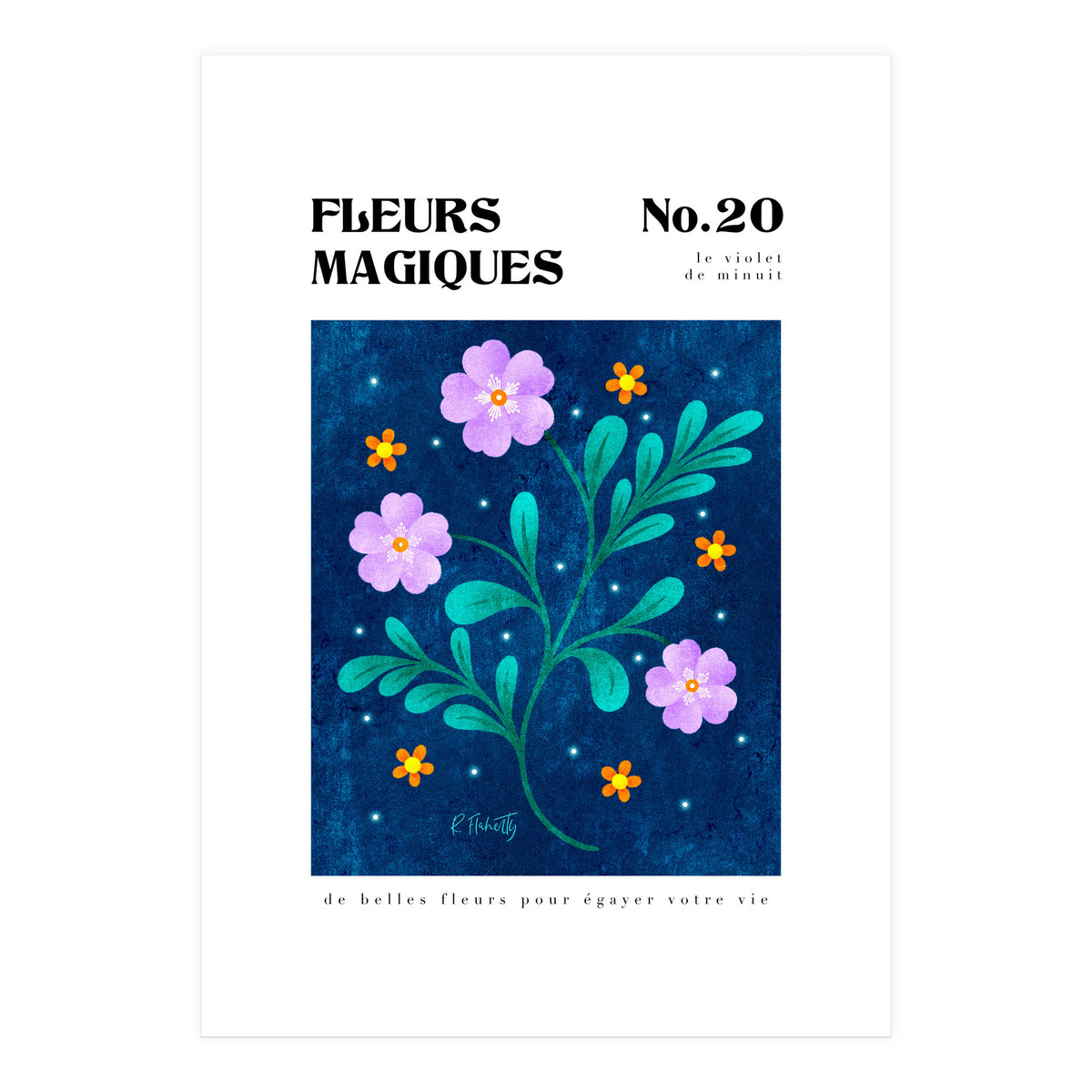 Magical Flowers No.20 Midnight Purple (Print Only)
