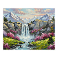 Alpine Waterfall Serenade (Print Only)