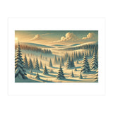 Vintage Finland, Lapland Winter Forest Poster (Print Only) thumbnail