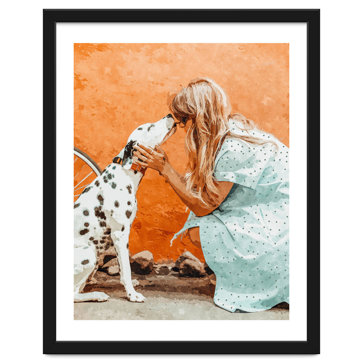 Pet Bound | Dalmatian Dog Lover Friendship Companion | Modern Bohemian Woman Puppy Animals Love