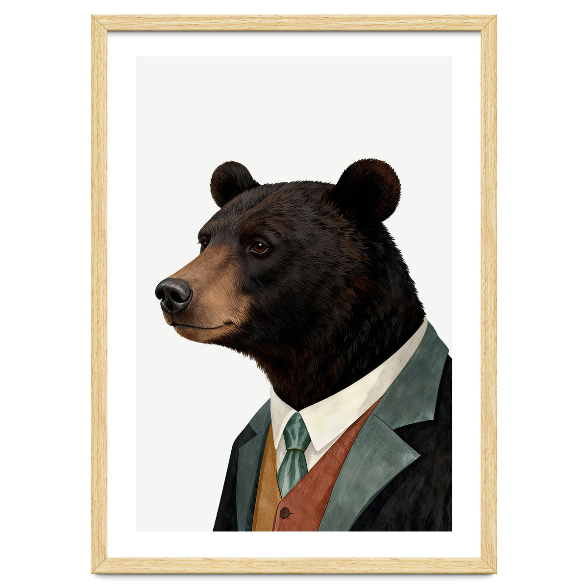 Black Bear In Suit