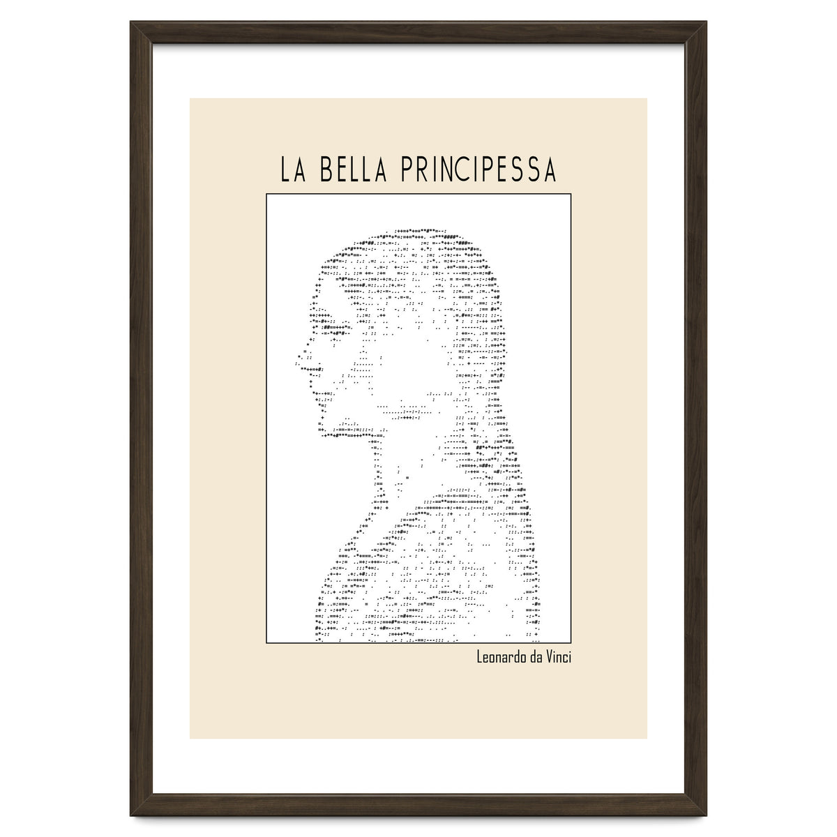 La Bella Principessa – Leonardo Da Vinci Ascii Art
