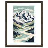 Majestic Alpine Peaks: Organic Modern Landscape Art thumbnail