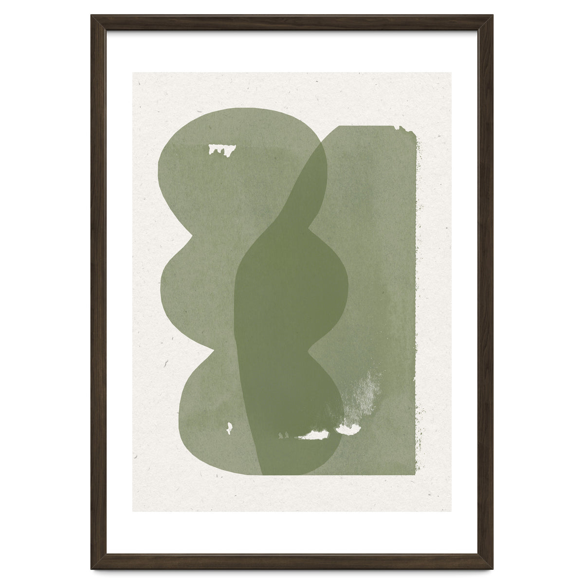 GREEN WATERCOLOR SHAPES NO.1