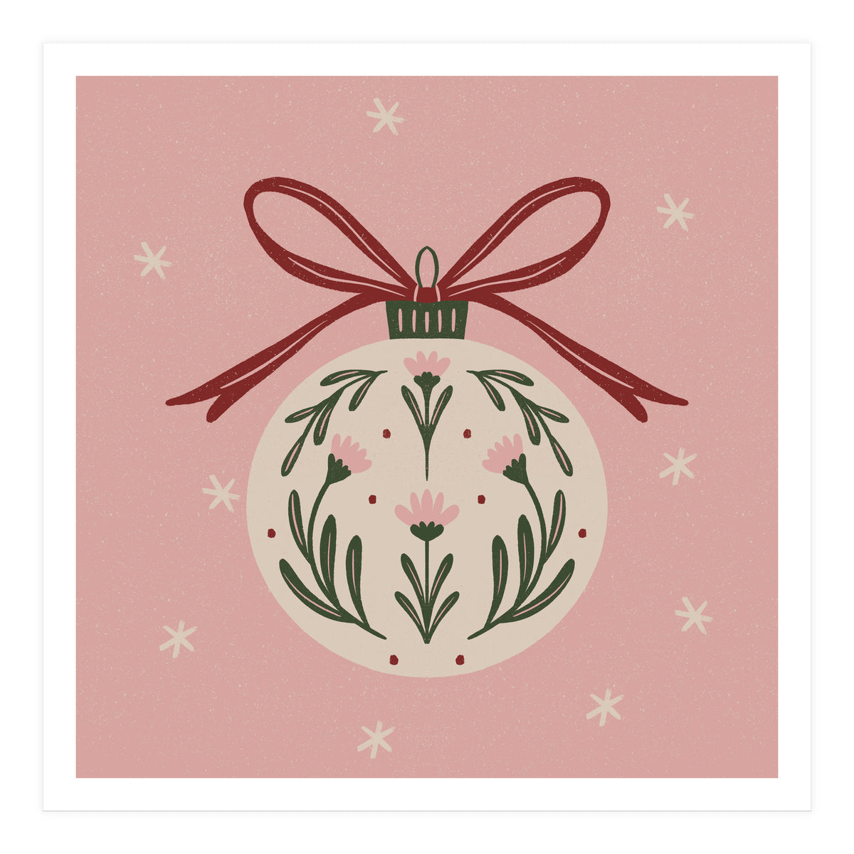 Christmas Flower Globe (Print Only)