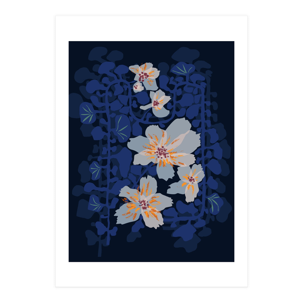 Orchid shadow blue notes (Print Only)