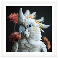 Beautiful Cockatoo Parrot With Yellow Crest