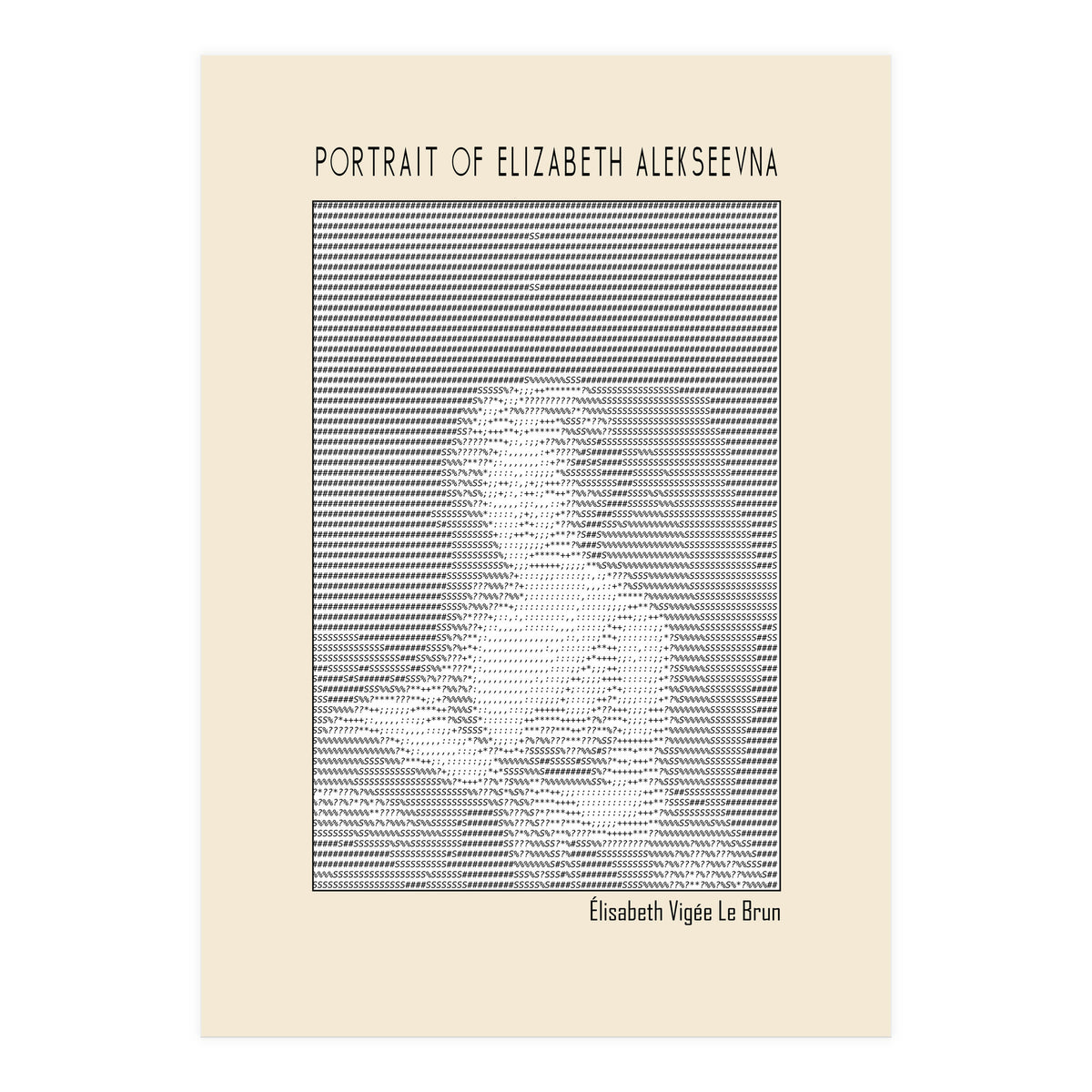 Portrait Of Elizabeth Alekseevna Wife Emperor Alexander I (Print Only)