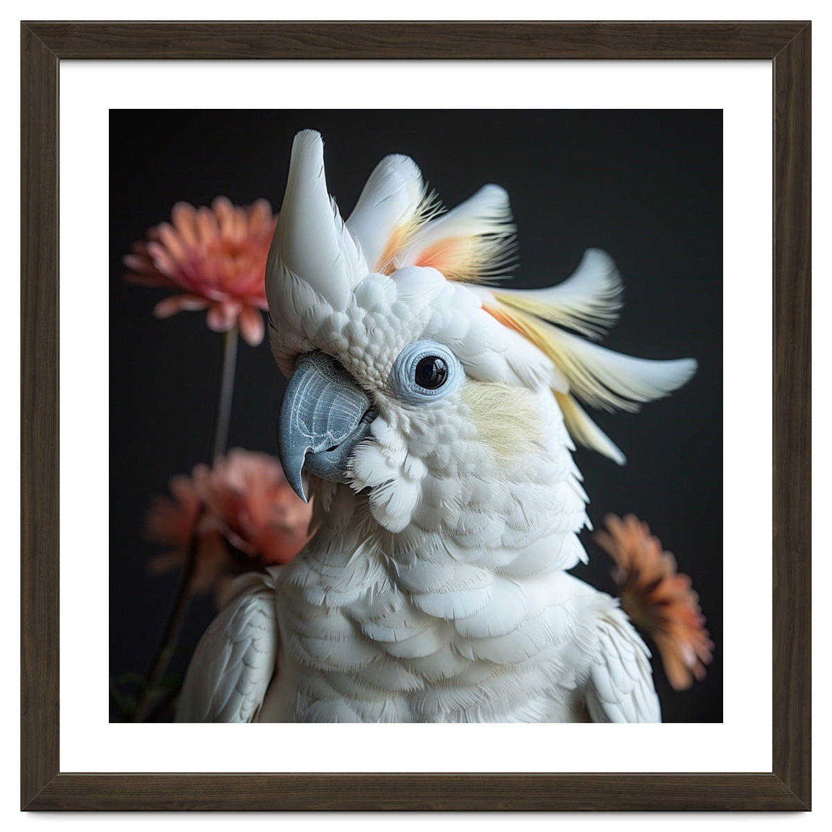 Beautiful Cockatoo Parrot With Yellow Crest