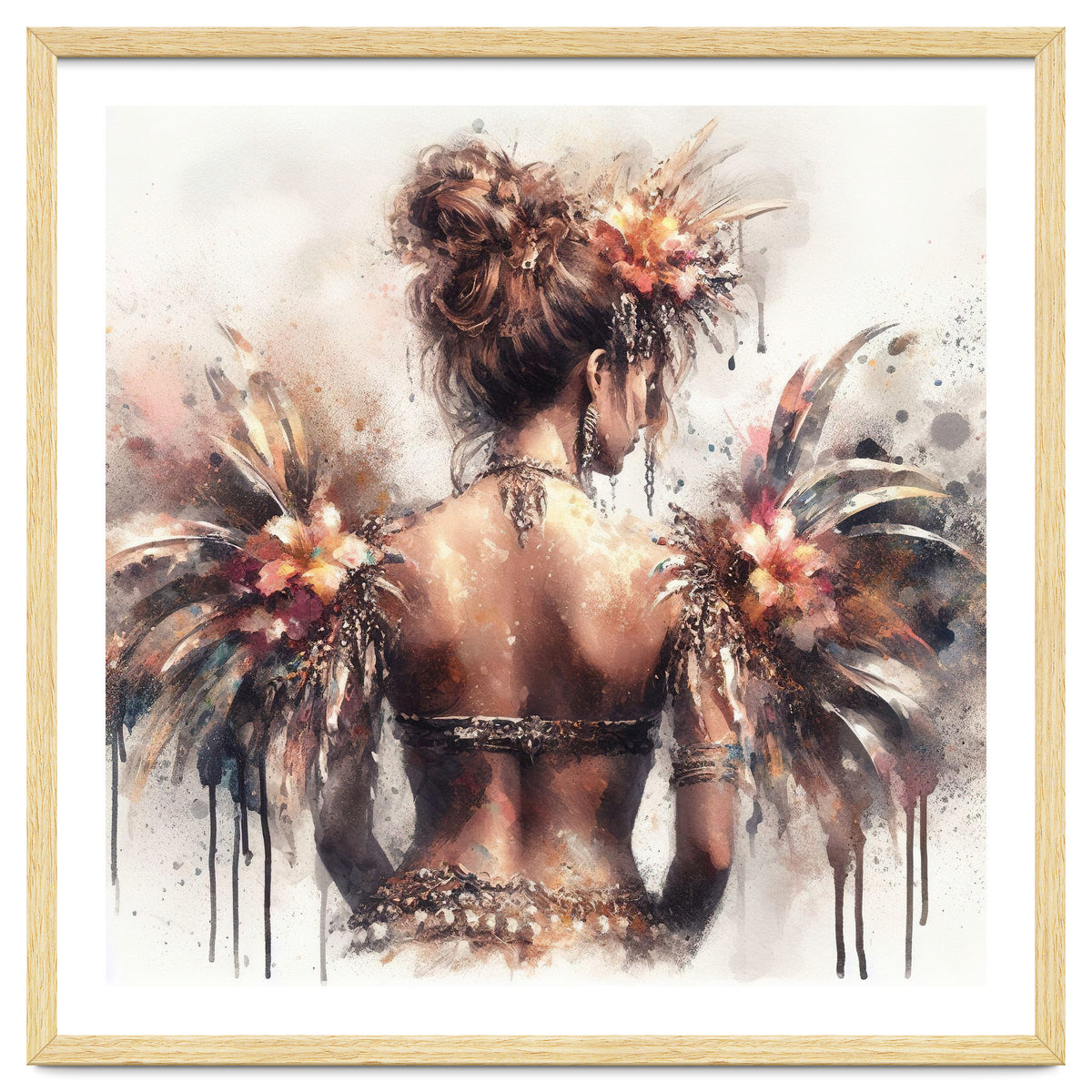Ornate Floral Back Portrait