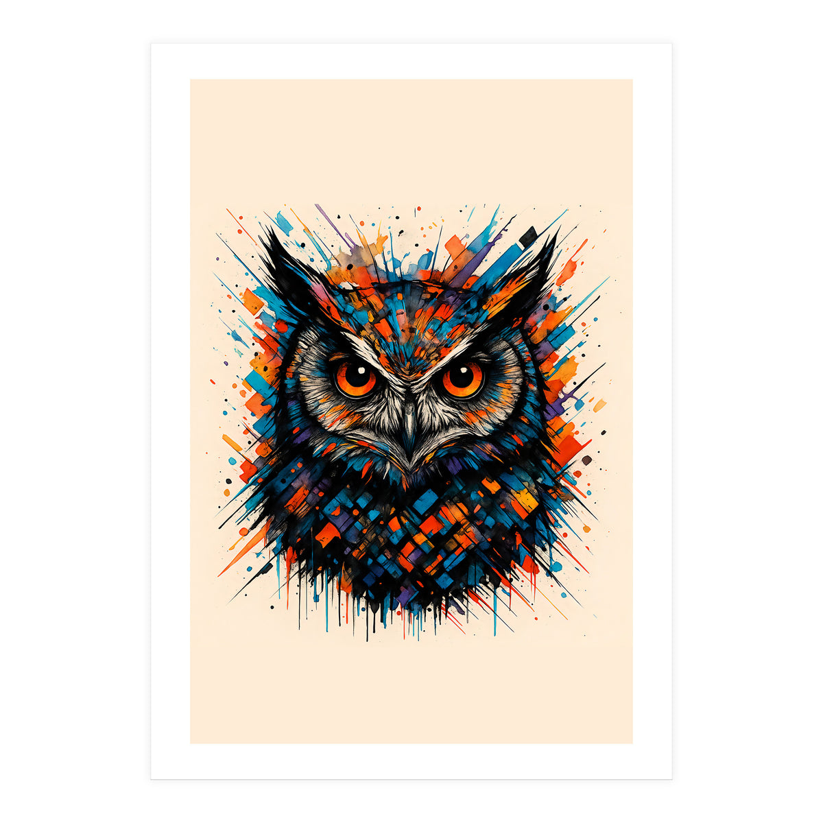 Owl Animal Watercolor (Print Only)