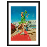 Sexy Pinup Brunette Experiencing Sudden Wind At The Airport thumbnail