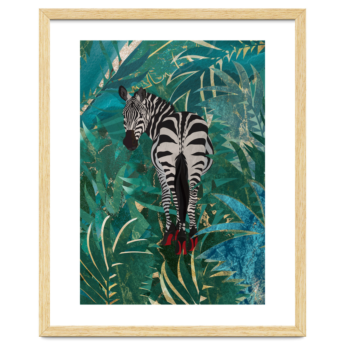 Zebra in the Jungle Heels