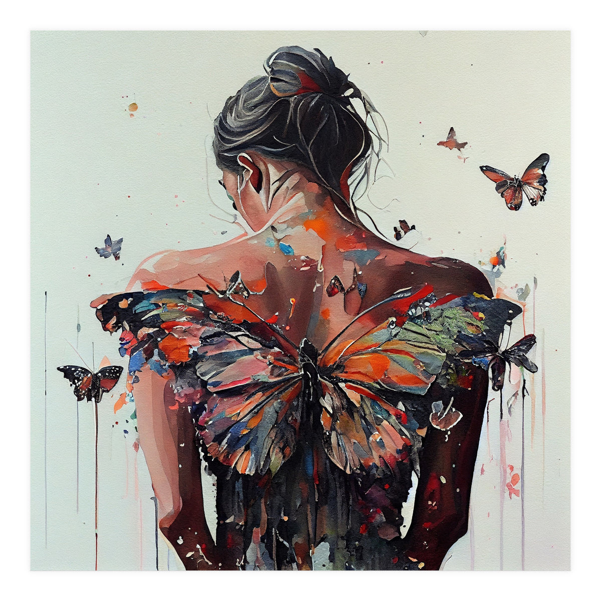 Powerful Butterfly Woman Body #5 (Print Only)