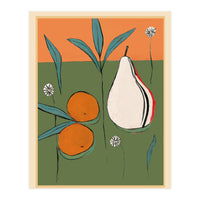 Abstract Pear And Orange Art (Print Only)