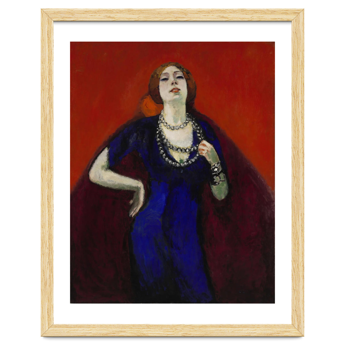 The Blue Dress. Date: 1911. Dimensions: 146.2 cm x 114.4 cm, 161.0 cm x 129.4 cm.