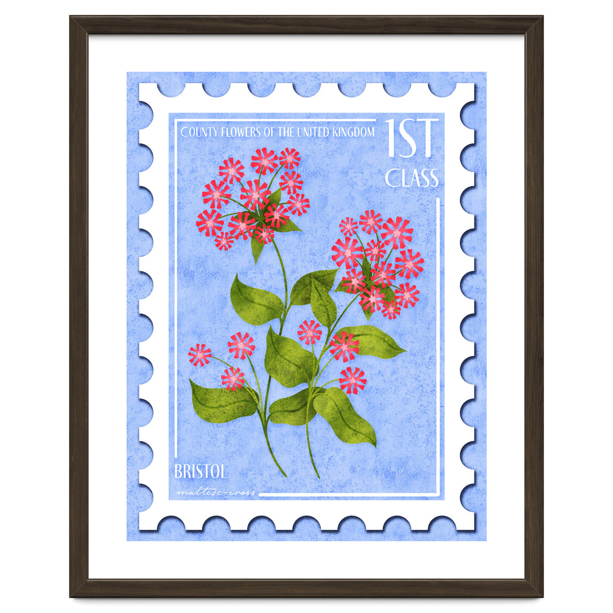 Bristol Maltese Cross Postage Stamp