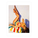 Sexy Pinup Girl Talking On The Vintage Phone (Print Only) thumbnail