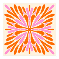 Symmetry Petals - pink and orange (Print Only)