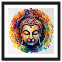 Rainbow Mandala Buddha Portrait