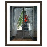 Mme. Monet with a red hat called " The Red Kerchief&quot, ca. 1870. thumbnail