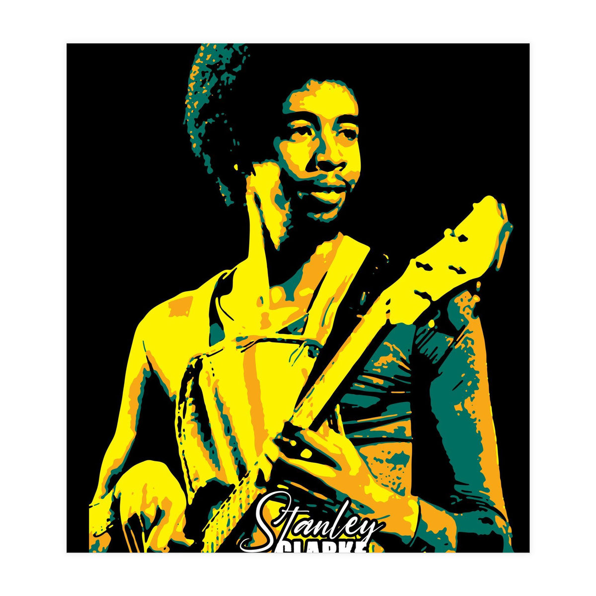 Stanley Clarke American Musician Bassist Legend (Print Only)