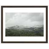 Snow-covered green mountains - Iceland thumbnail
