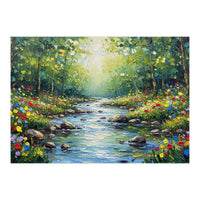 Sunlit Forest Stream (Print Only)