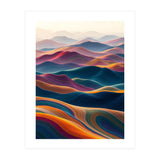 Colorful Abstract Mountain Dunes Art Print (Print Only) thumbnail