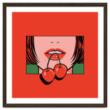 Pop Art Cherry Bold Lips With A Classic Design thumbnail