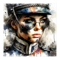 Watercolor Napoleonic Soldier Woman #5 (Print Only)