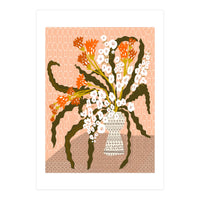 Floral Contemporary Still Life Peach Fuzz (Print Only)