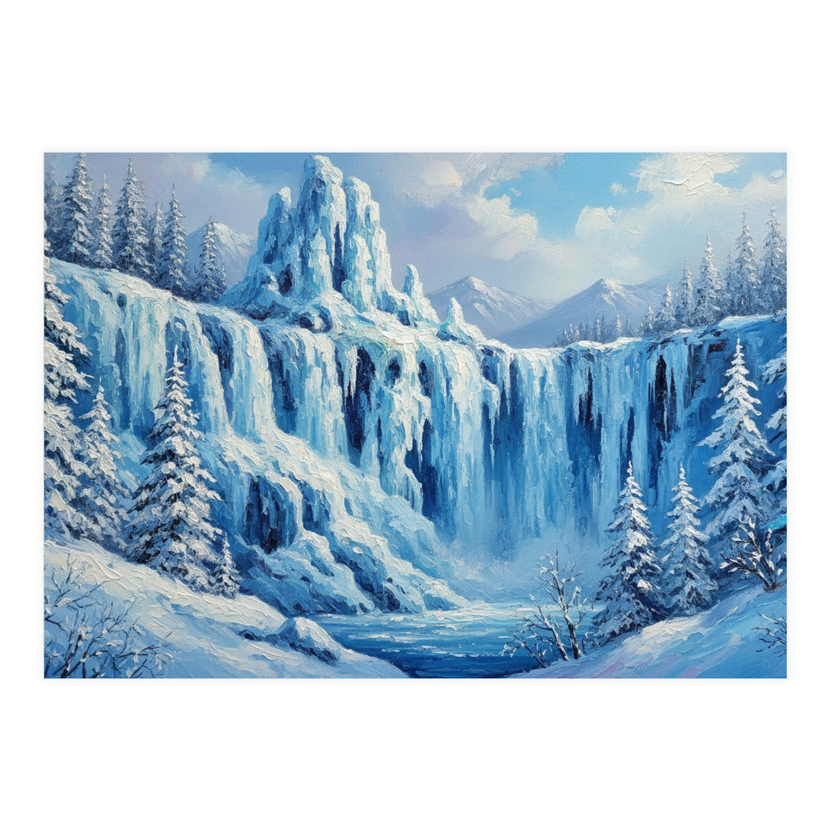 Frozen Cascades of Winter (Print Only)
