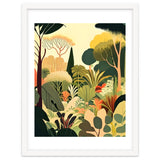 Pastel Garden, Botanical Nature Plants Jungle, Bohemian Eclectic Forest Illustration thumbnail