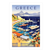 Greece, Fishing Boats on a Harbor (Print Only)