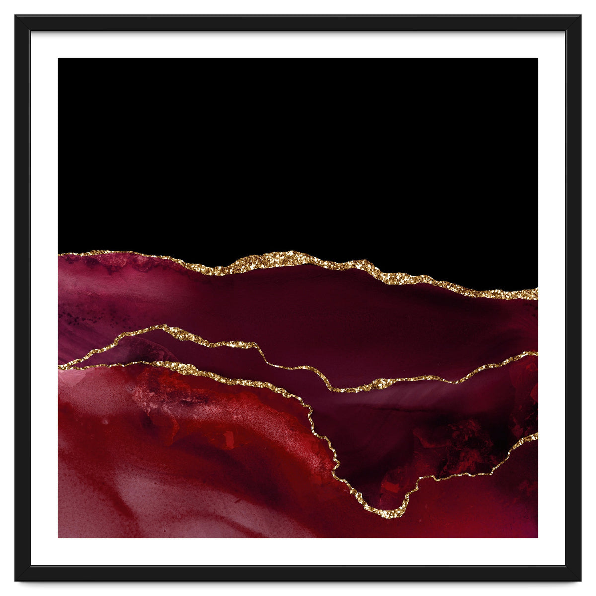 Burgundy & Gold Agate Texture 07