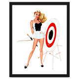 Pinup Girl Posing With Target thumbnail