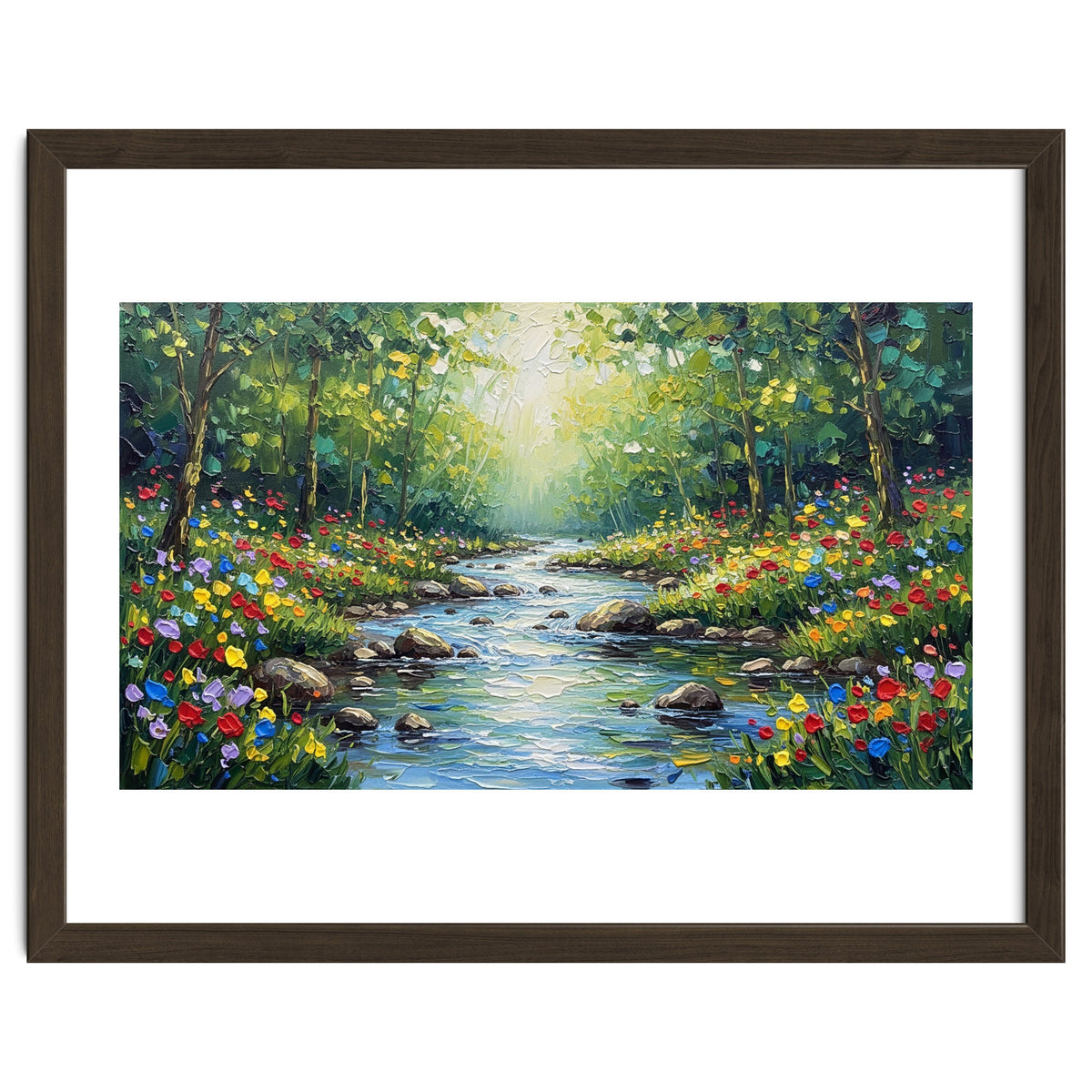 Sunlit Forest Stream