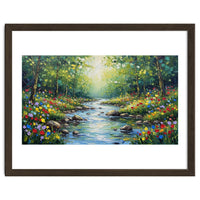 Sunlit Forest Stream