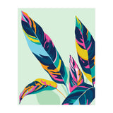 Dopamine Botanical, Colorful Tropical Banana Leaves, Plants Jungle Eclectic Contemporary, Bohemian Nature Forest (Print Only) thumbnail