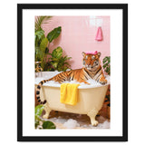Leopard in Bathtub, Surreal Bathroom Scene thumbnail