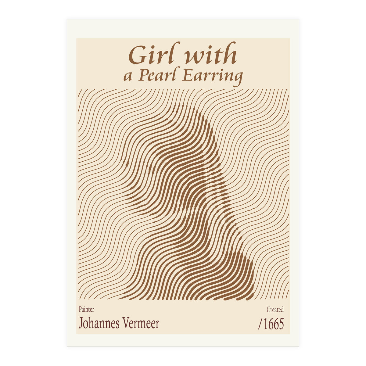 Girl With A Pearl Earring Johannes Vermeer (1665) (Print Only)