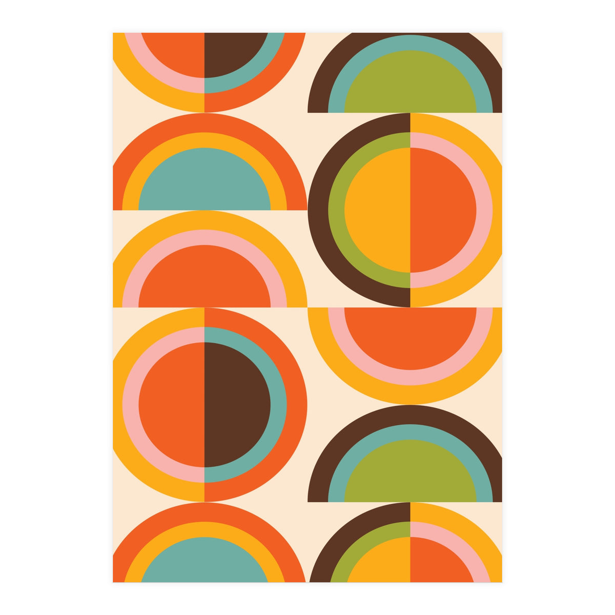 Bauhaus Geometric Rainbow (Print Only)