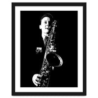 Stan Getz American Jazz Saxophonist in Grayscale