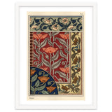 The poppy, Papaver somniferum, in stained glass, wallpaper, fabric and tile patterns. Lithograph ... thumbnail