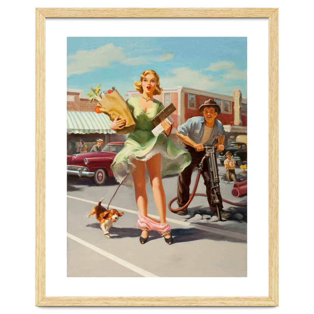 Funny Pin Up Shopping Girl