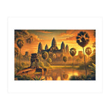 Vintage Cambodia, Angkor Wat Sunrise Poster (Print Only) thumbnail
