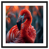 Vibrant Flamingo Close Up Portrait Outdoor Nature thumbnail