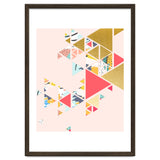 Gold Abstraction, Abstract Eclectic Colorful Geometrical, Blush Pastel Metallic Chic Graphic Design thumbnail